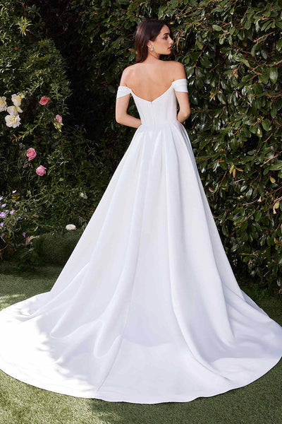 Ladivine CDS513W Off-White Satin Bridal Gown
