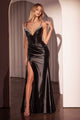Ladivine CDS528 Dress Crystal Edged Fitted Satin Gown