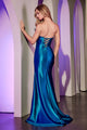 Ladivine CDS528 Crystal Edged Satin Gown