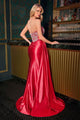 Ladivine CDS544 Strapless Satin Fitted Gown