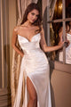 Ladivine CH351W Satin Stretch Bridal Gown