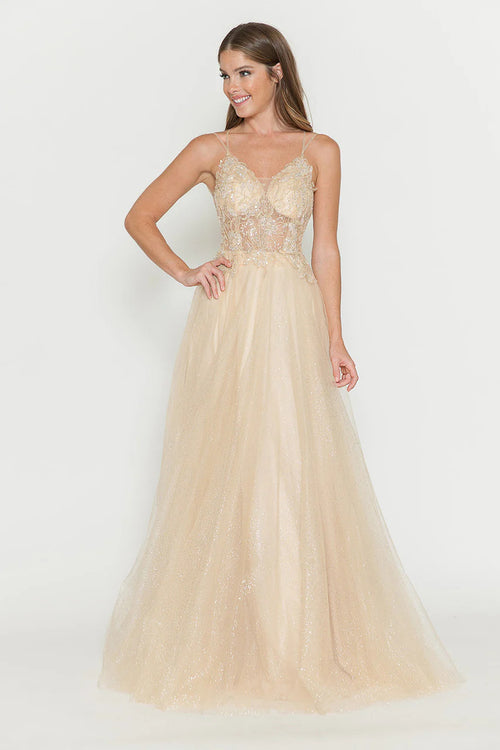 Champagne Gold Wedding Guest Dress Black Tie Formal Gown Plus Size 8183