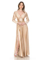 Vestido de madre de la novia, de manga larga, de Lenovia 5231