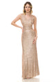 Vestido formal con escote en V, sin mangas, con lentejuelas, de Lenovia 5246