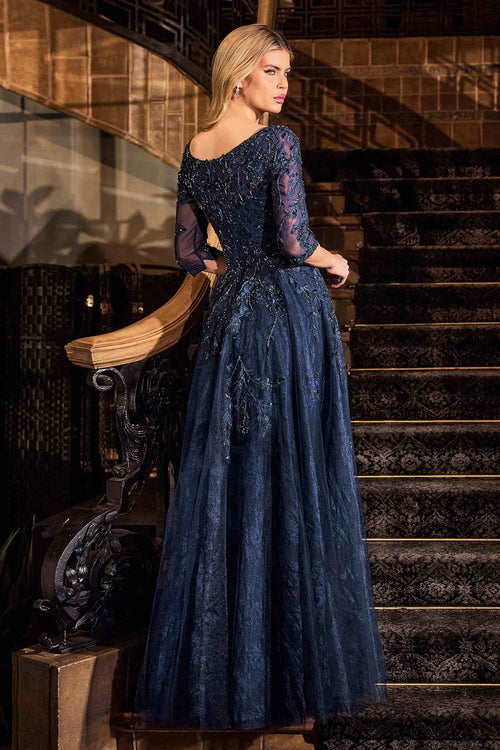 Elegant Navy Blue Mother of the Bride Gown | Ladivine CK2401