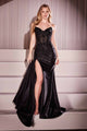 Ladivine CM369 Strapless Fitted Evening Gown