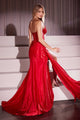 Ladivine CM369 Strapless Fitted Evening Gown