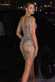 Ladivine CR878 Short Fitted Beaded Dress