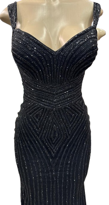 Sleeveless Beaded Mermaid Prom Dress Crystal Rhinestone Strapless Evening Gown by CT-2653