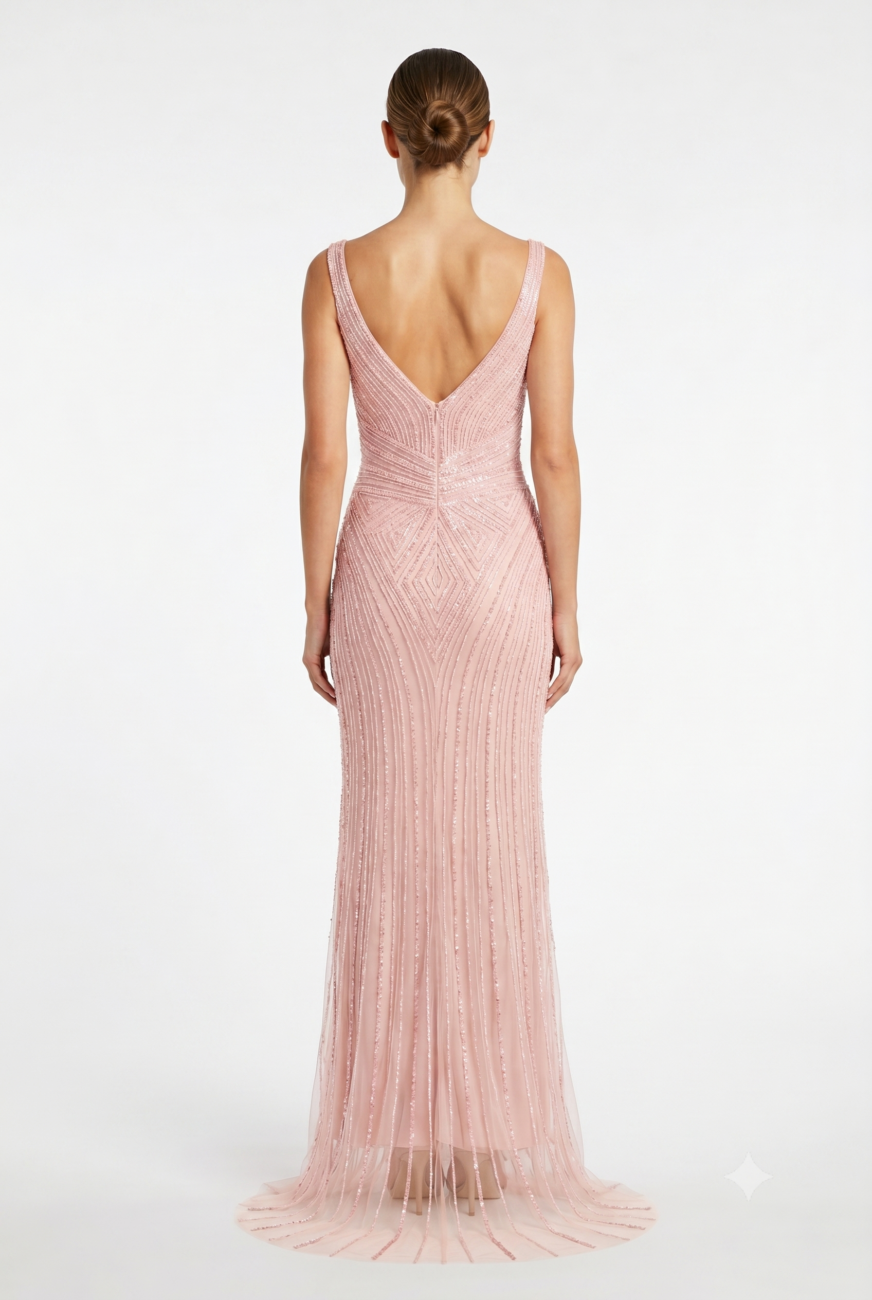 Sleeveless Beaded Mermaid Prom Dress Crystal Rhinestone Strapless Evening Gown by 2653