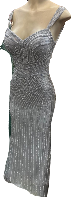 Sleeveless Beaded Mermaid Prom Dress Crystal Rhinestone Strapless Evening Gown by CT-2653