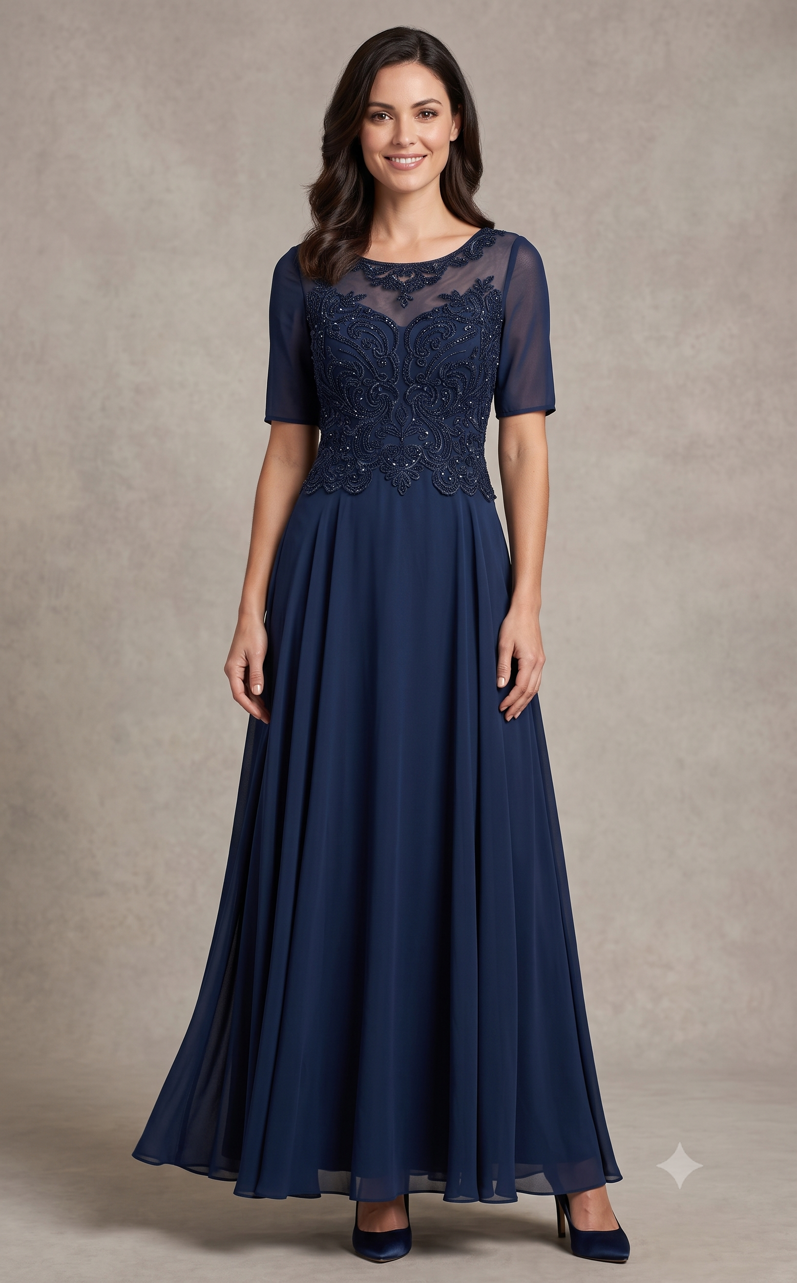 3/4 Sleeve Mother of the Bride Dress by CT-2654