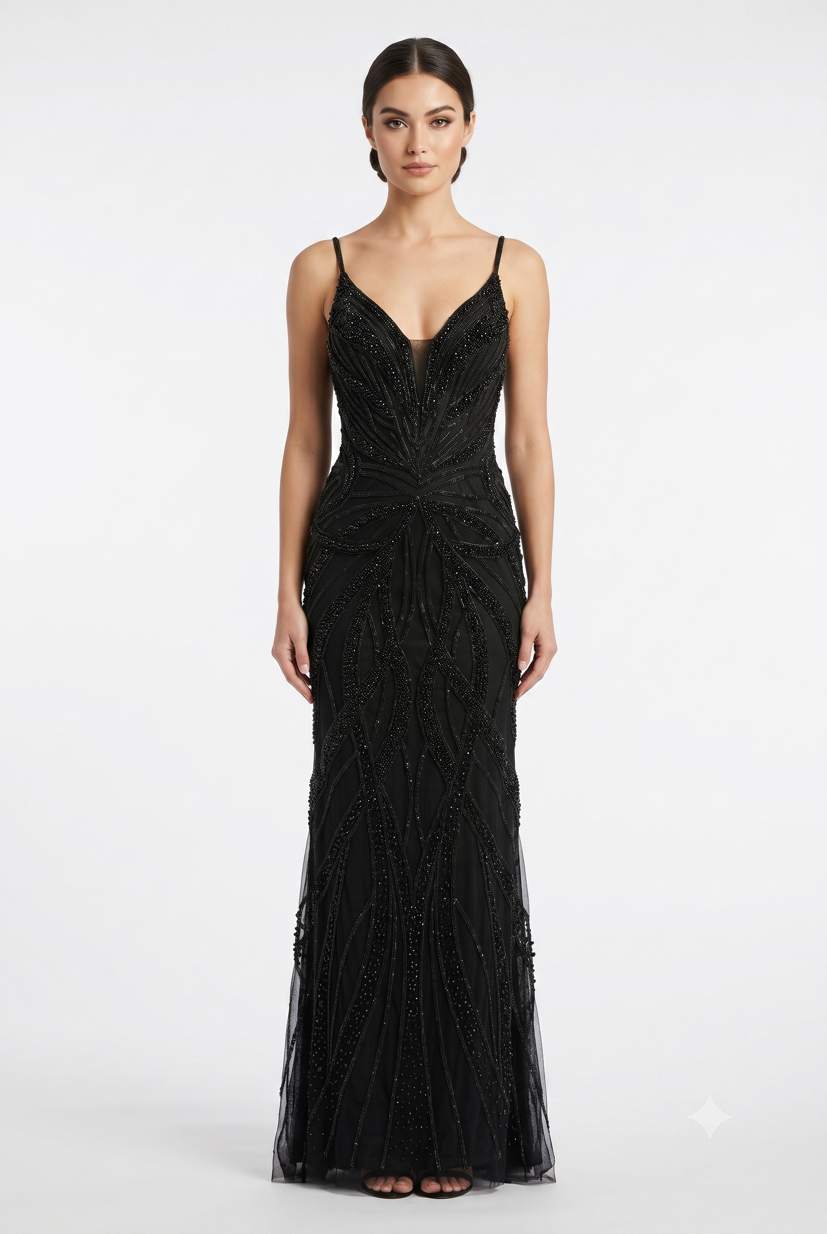 Mermaid Dress V-Neck Spaghetti Strap by CT-2687