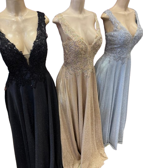 Beaded Lace Prom Gown with Illusion Neckline and Cap Sleeves A-Line Evening Dress by CT-2698
