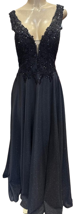 Beaded Lace Prom Gown with Illusion Neckline and Cap Sleeves A-Line Evening Dress by CT-2698