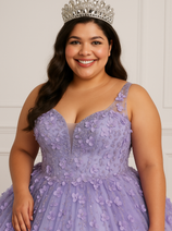 Crystal Teardrop Quinceañera Tiara – Silver Rhinestone Crown