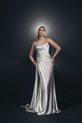 Chic and Holland HC001 Sweetheart Prom Gown with Train