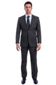 Traje de verano de lino con dos botones y corte moderno para hombre en gris oscuro
