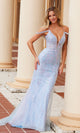 Nox Anabel D1578 Stunning Long Prom Dress with Floral Lace