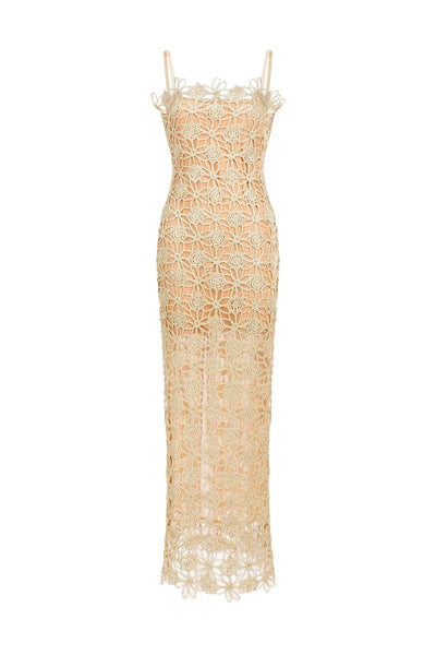Bella Barnett Lelia Sleeveless Hollow Out Slit Cocktail Party Midi Dress