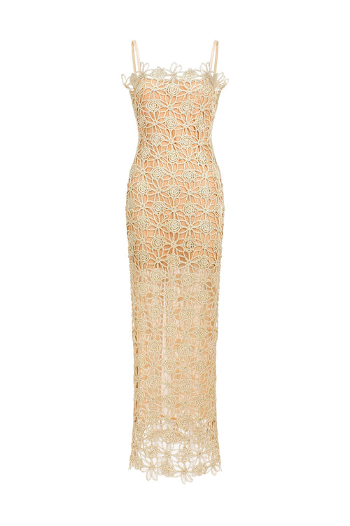 Bella Barnett Lelia Sleeveless Hollow Out Slit Cocktail Party Midi Dress