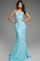 Vestido de fiesta largo de encaje: Jovani D5009