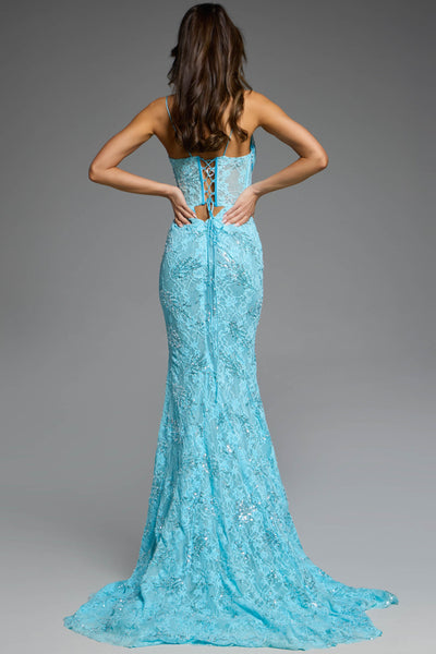 Long Lace Prom Dress: Jovani D5009
