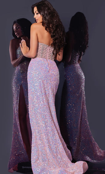 Vestido de fiesta largo Jovani D5742: perfecto para fiestas de graduación o eventos formales.