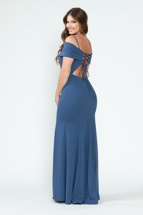 Vestido de alfombra roja con hombros descubiertos y corte sirena, de Lenovia 5317