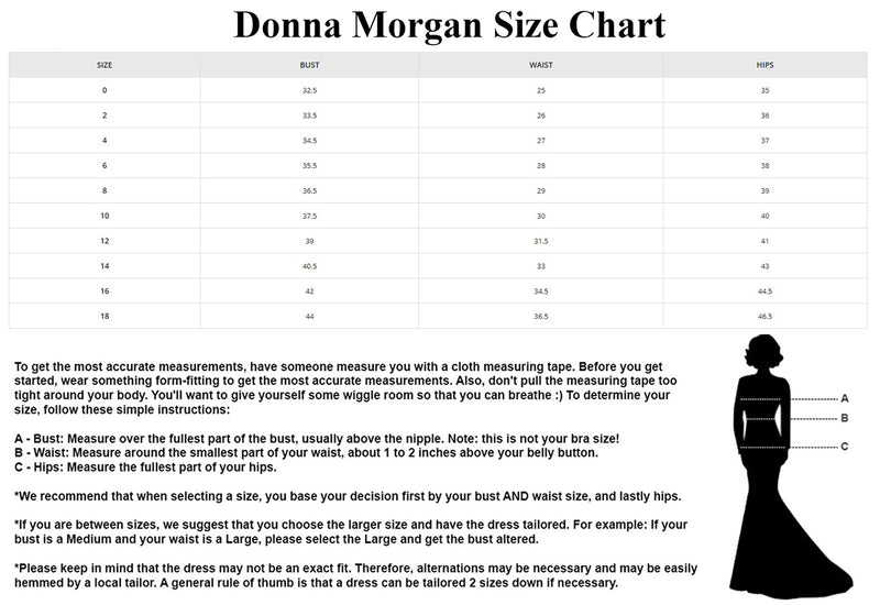 Donna Morgan Size Chart