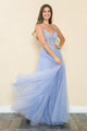 Dusty Blue Wedding Guest Dress Black Tie Formal Gown Plus Size by 8183