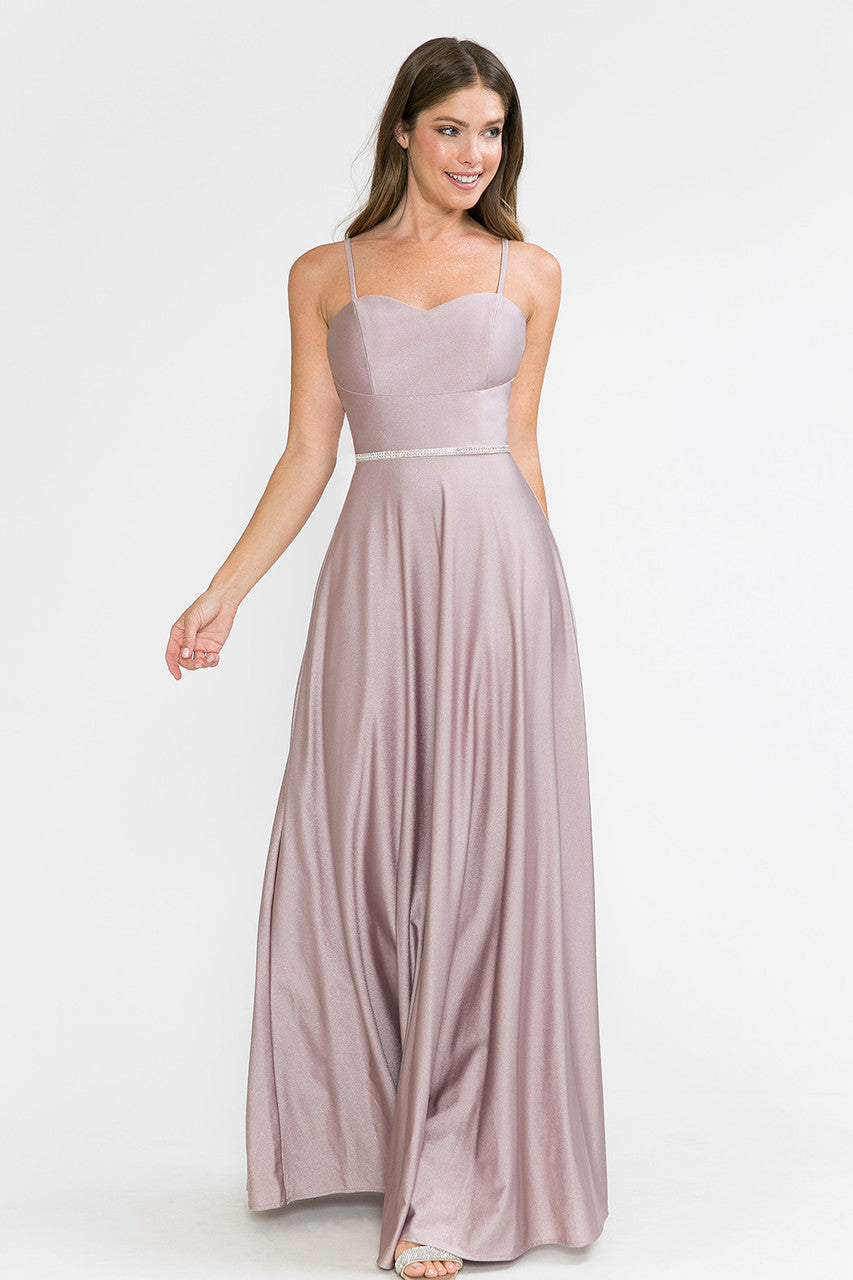Evening Dress Spaghetti Strap Embellished Formal Gown By Lenovia 5260