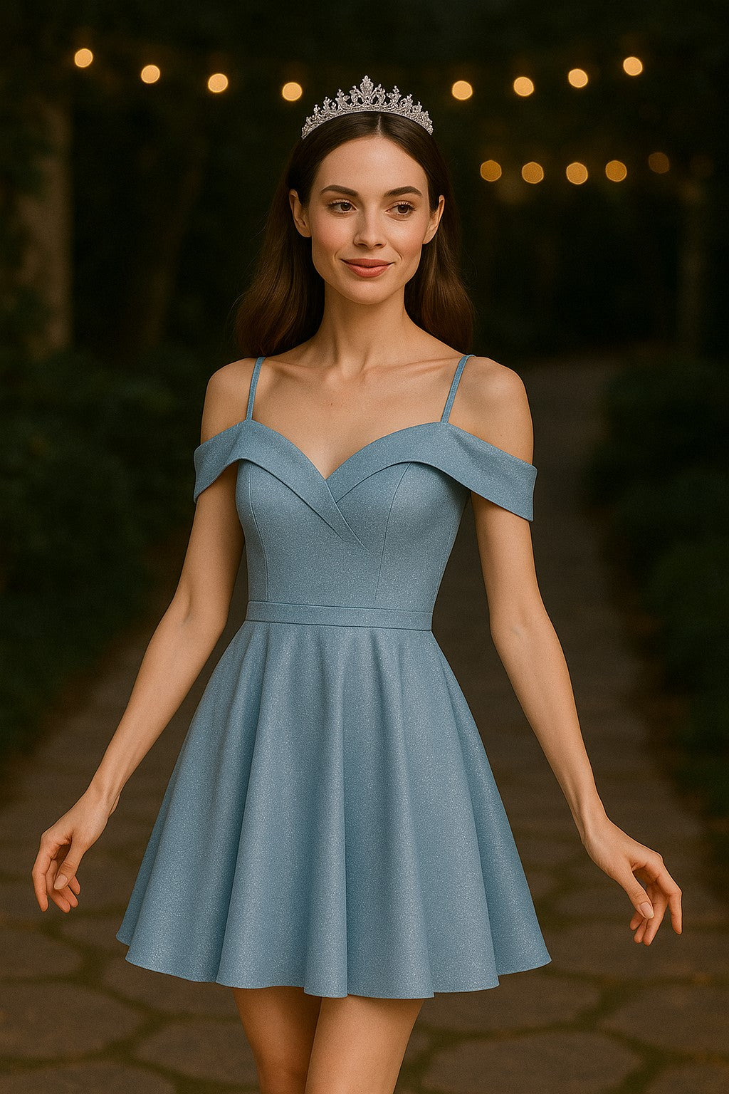Vestidos de dama para quinceañera en azul pastel estilo 5228 traje de quinceañera