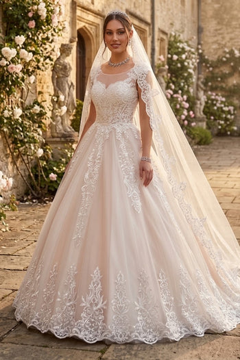 DeKlaire 479 Princess A-Line Wedding Ball Gown with Cap Sleeves