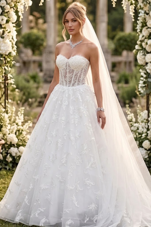 Deklaire 494 Strapless A-Line Ballgown Wedding Dress