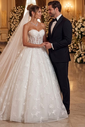 Deklaire 494 Strapless A-Line Ballgown Wedding Dress