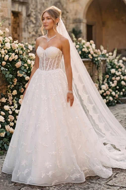 Deklaire 494 Strapless A-Line Ballgown Wedding Dress