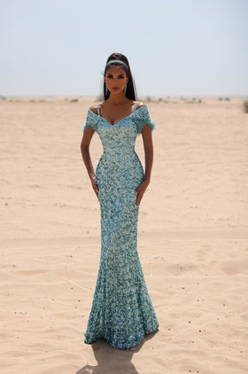 Chic and Holland AN330018 Sweetheart Beaded Prom Gown