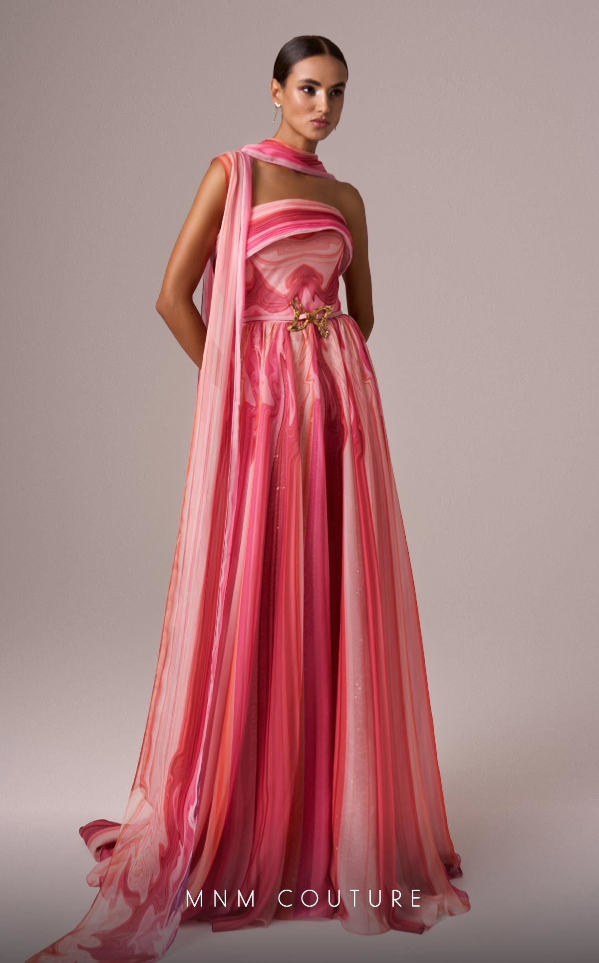 MNM Couture E0079 Strapless Baby Blue Beaded Evening Gown