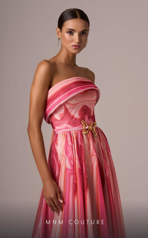 MNM Couture E0079 Strapless Baby Blue Beaded Evening Gown