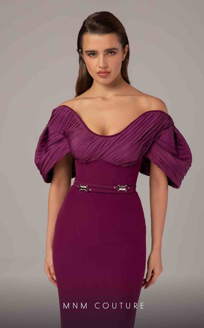 MNM Couture E0088 Off-Shoulder Mermaid Gown – Beige, Size 4