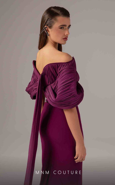 MNM Couture E0088 Off-Shoulder Mermaid Gown – Beige, Size 4