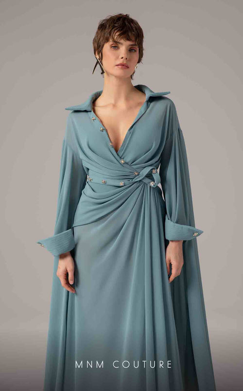 MNM Couture E0093 Cherry Long Sleeve Gown – Size 4