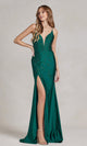 Elegante vestido de fiesta E1206 con flores y cuentas