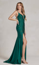 Elegante vestido de fiesta E1206 con flores y cuentas