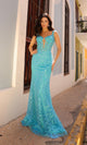 Vestido de fiesta largo con escote en V profundo y estampado de lentejuelas, estilo E1274