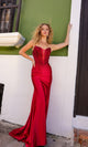 Elegant Strapless Long Corset Prom Dress by Nox Anabel E1290