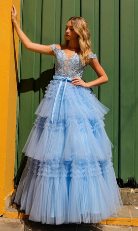 Nox Anabel E1293 Chic Designer Ruffled Prom Ball Gown