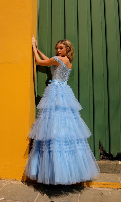 Nox Anabel E1293 Chic Designer Ruffled Prom Ball Gown