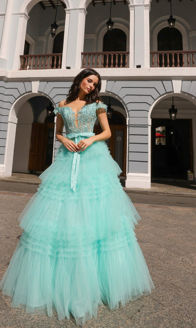 Nox Anabel E1293 Chic Designer Ruffled Prom Ball Gown